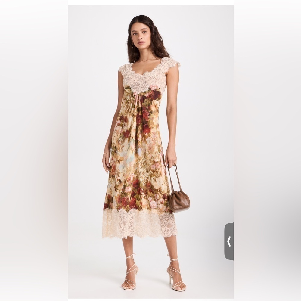 Zimmermann Floral Lace Silk Dress Size 4